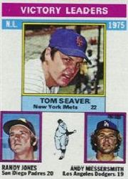 1976 Topps Baseball Cards      199     Tom Seaver/Randy Jones/Andy Messersmith LL